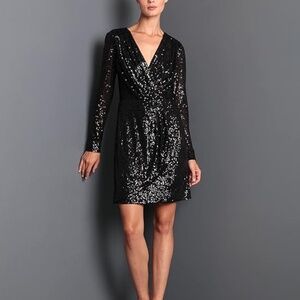 NWT Donna Morgan V neck sequin dress - size 8